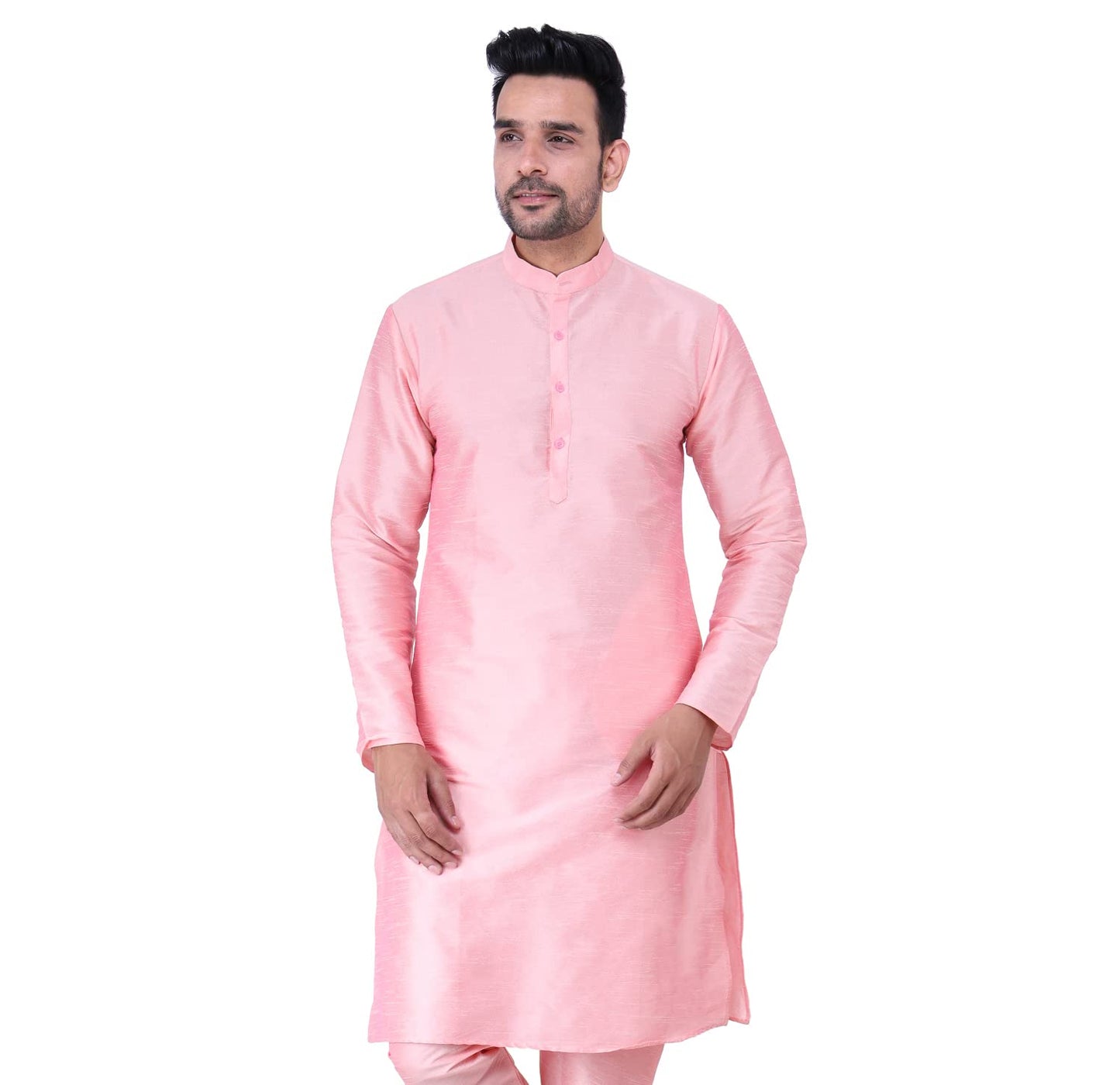 ZYMIN Men's Silk Blend Knee Length Solid Color Style