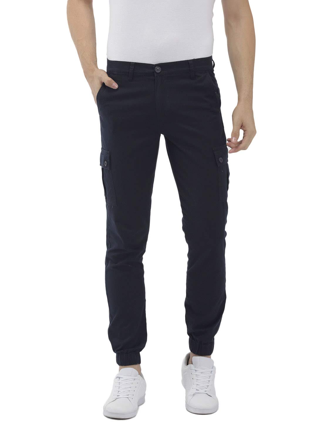 The Indian Garage Co Men's Slim Fit Mid Rise Cargo Pant