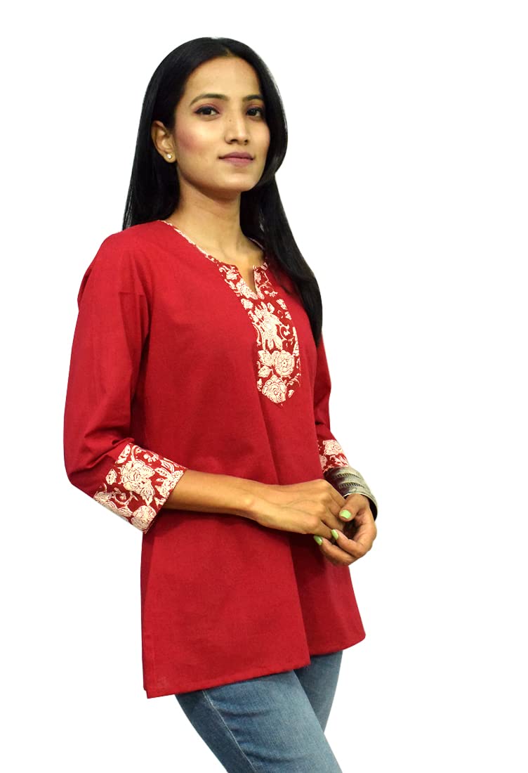 JAIPUR HAND BLOCK Women's Cotton Top |Tunic