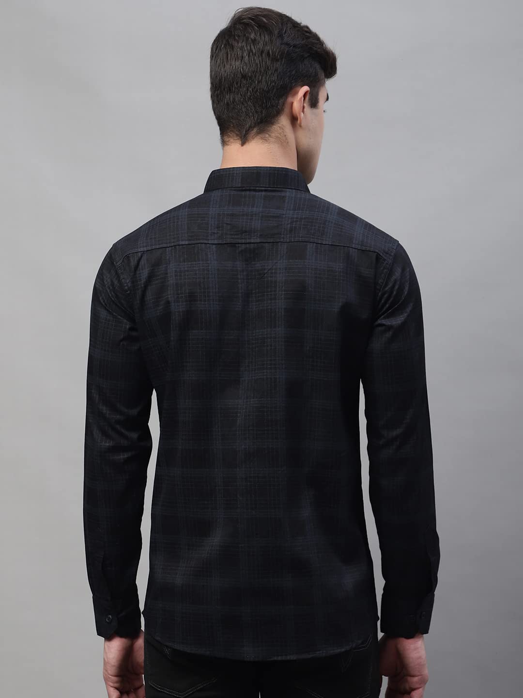 Majestic Man Cotton Checkered Slim Fit Casual Shirt