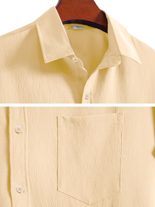 Pinkmint Shirt for Men Stylish Popcorn Textured Shirt