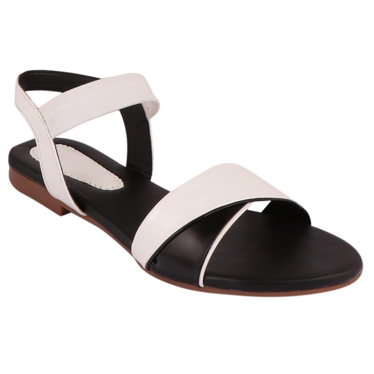 Acknew Women Casual Flats Sandal, Women's Comfort Fashion Ladies Stylish Flat Sandals Slippers for Offce, Every Occasion, Comfortable & Fashionable (181-WH)