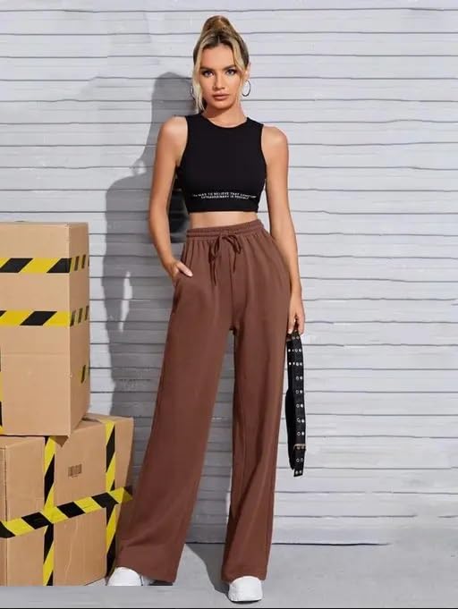 Casual Cotton Blend Trousers for Women