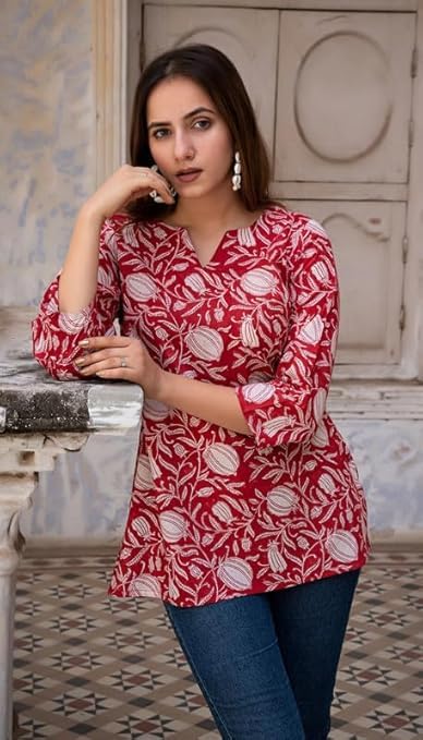 Regular Fit Printed Shirt Top Women