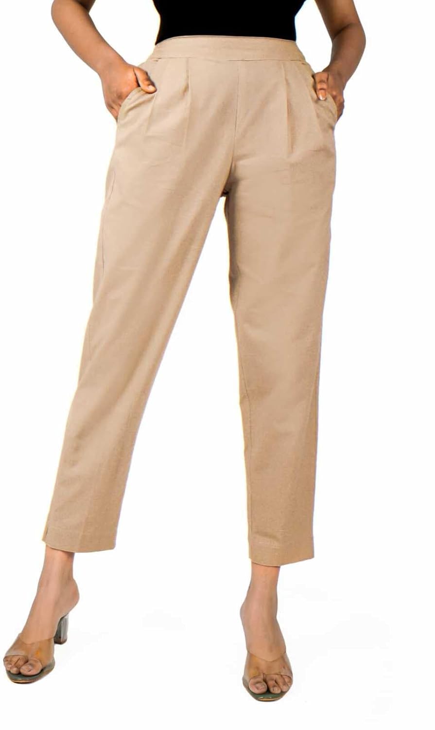 Jakpacks Cotton Ankle Fit Trouser Pants for Women