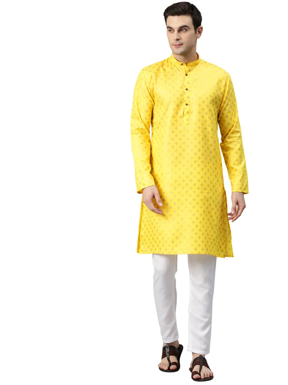 Luxrio Kurta for Men Cotton Blend Printed Regular Fit