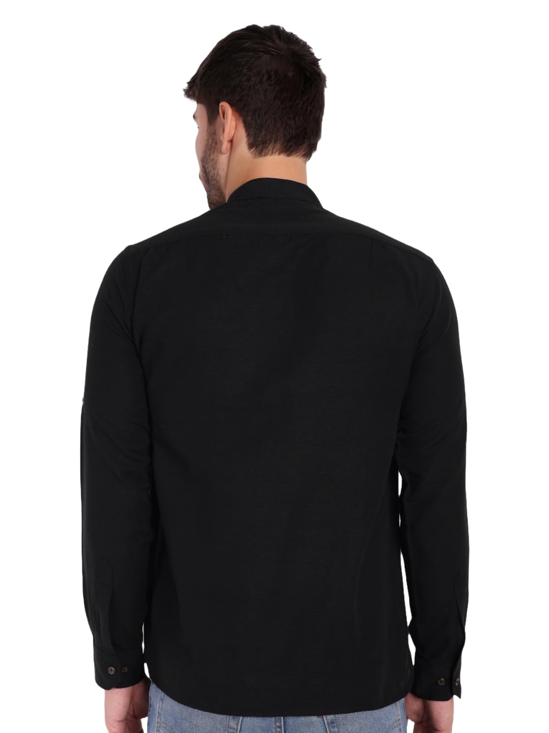 KNIGHT VICTORY Men Solid Cotton Linen Straight Kurta