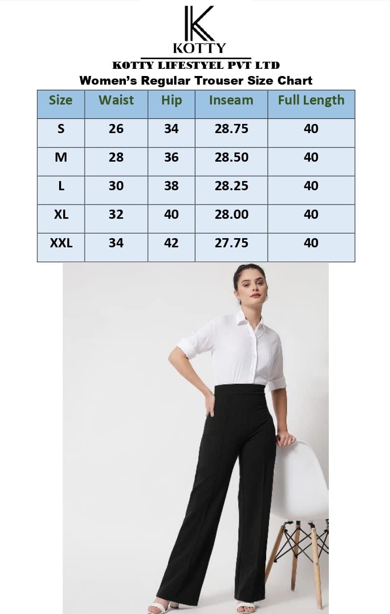 KOTTY Women's Regular Casual Pants