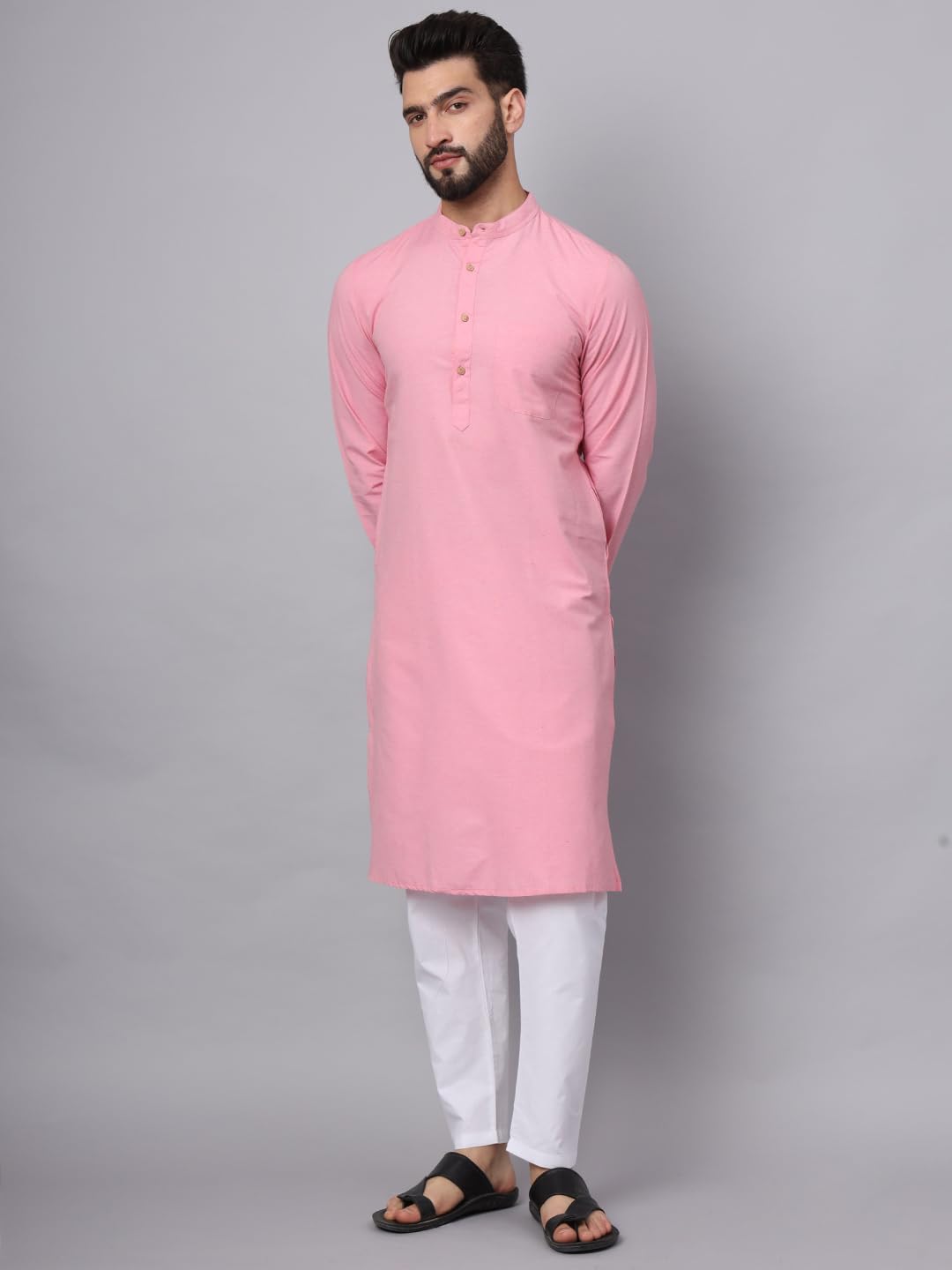 CHIKAN Men's Cotton Regular Premium Long Kurta