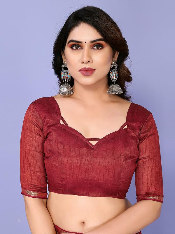 Women's Lace & Printed Chiffon Saree