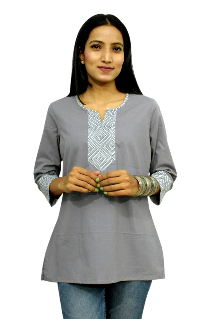 JAIPUR HAND BLOCK Women's Cotton Top |Tunic