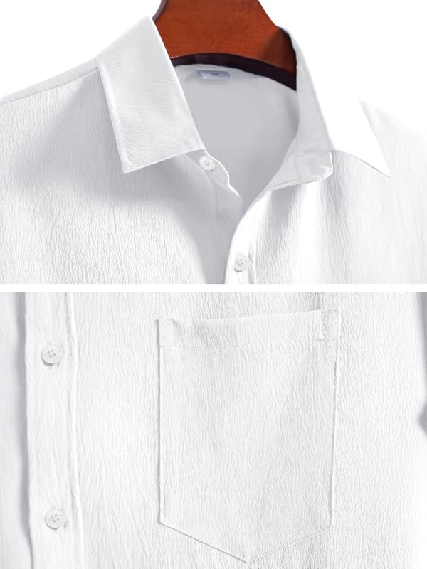 Pinkmint Shirt for Men Stylish Popcorn Textured Shirt