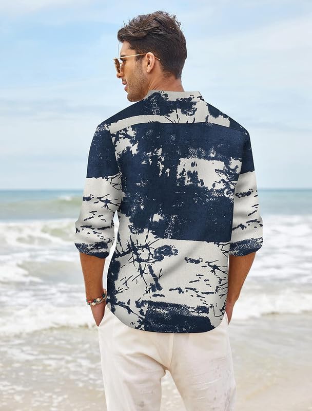 Bellstone Men's Cotton Blend Full Sleeve Printed