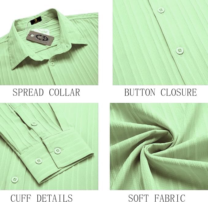 KEMLA Men's Casual Button Down Shirts Long Sleeve