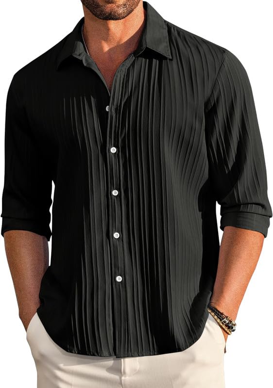 FINIVO FASHION Textured Shirts for Men || Casual Shirt