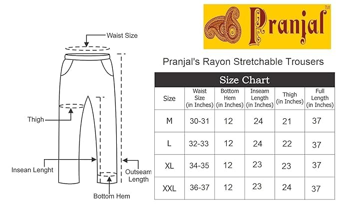 Pranjal Women's Premium Regular Fit Rayon Palazzo