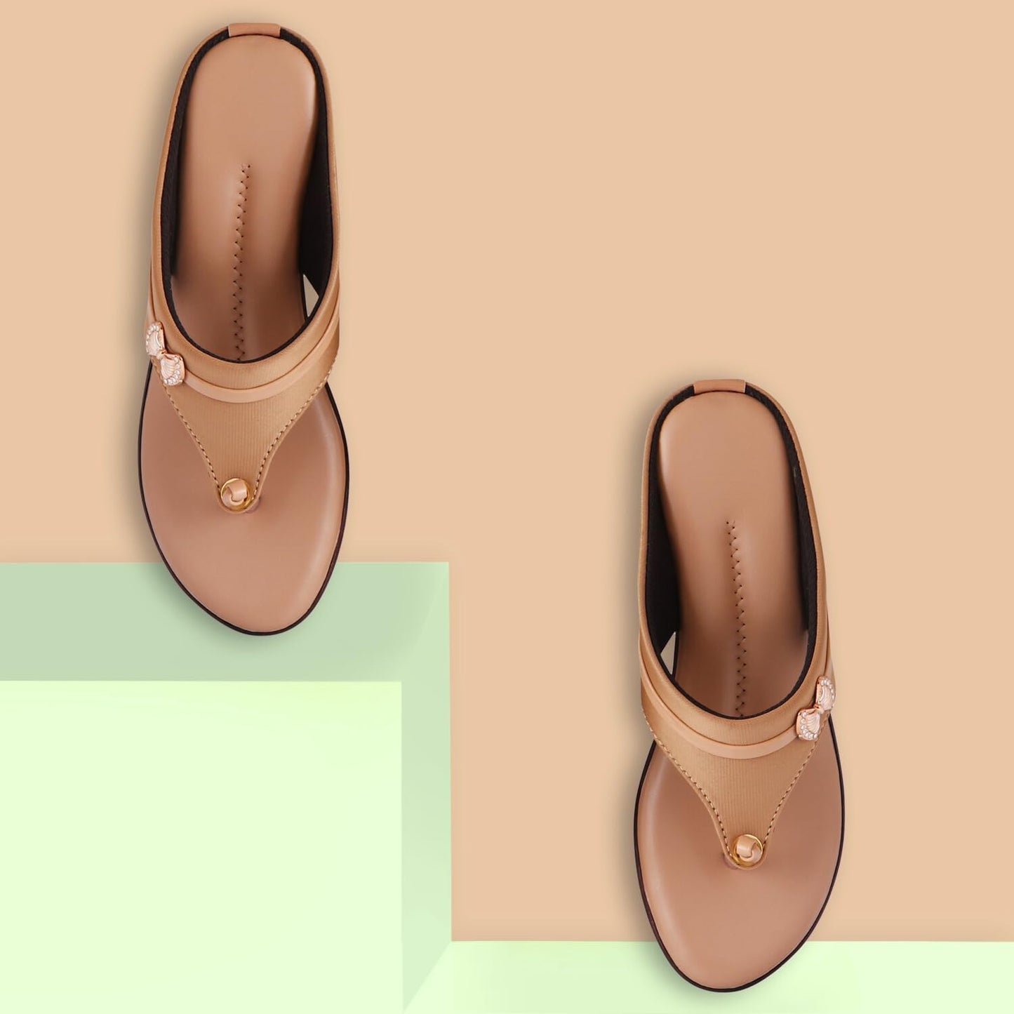Acknew Women Casual Flats Sandal, Women's Comfort Fashion Ladies Stylish Flat Sandals Slippers for Offce, Every Occasion, Comfortable & Fashionable (174-BG)