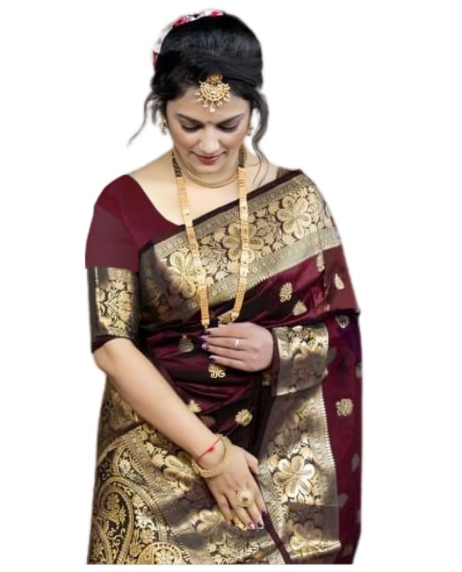 Sugathari Women's Banarasi Saree Pure Kanjivaram Silk Saree