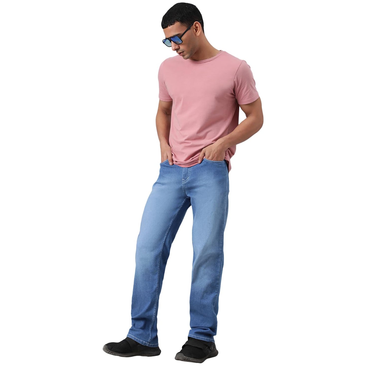 KOTTY Men’s Relaxed Fit Straight-Leg Jeans