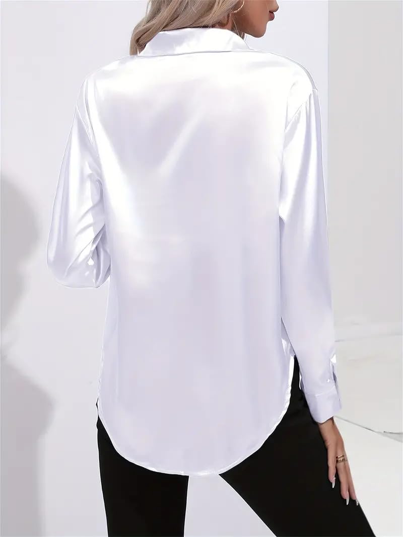 IndoPrimo Shirt for Women | Women Shirt | Shirt for Women | Full Sleeve Shirt for Women | Satin Shirt for Women | Western Shirt for Women Stylish | Shirt for Girls