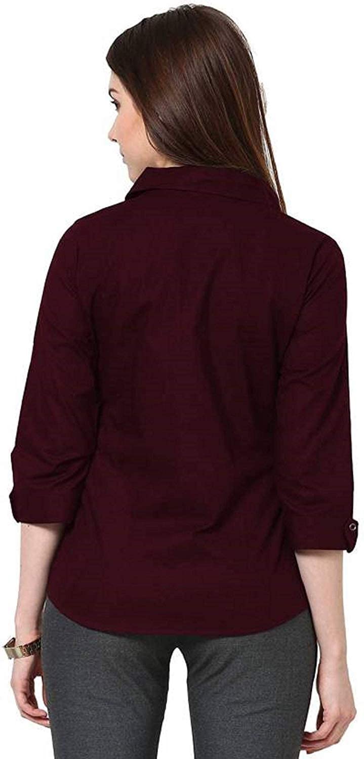 Leriya Fashion Solid Regular Fit Long Tops Oversized Shit
