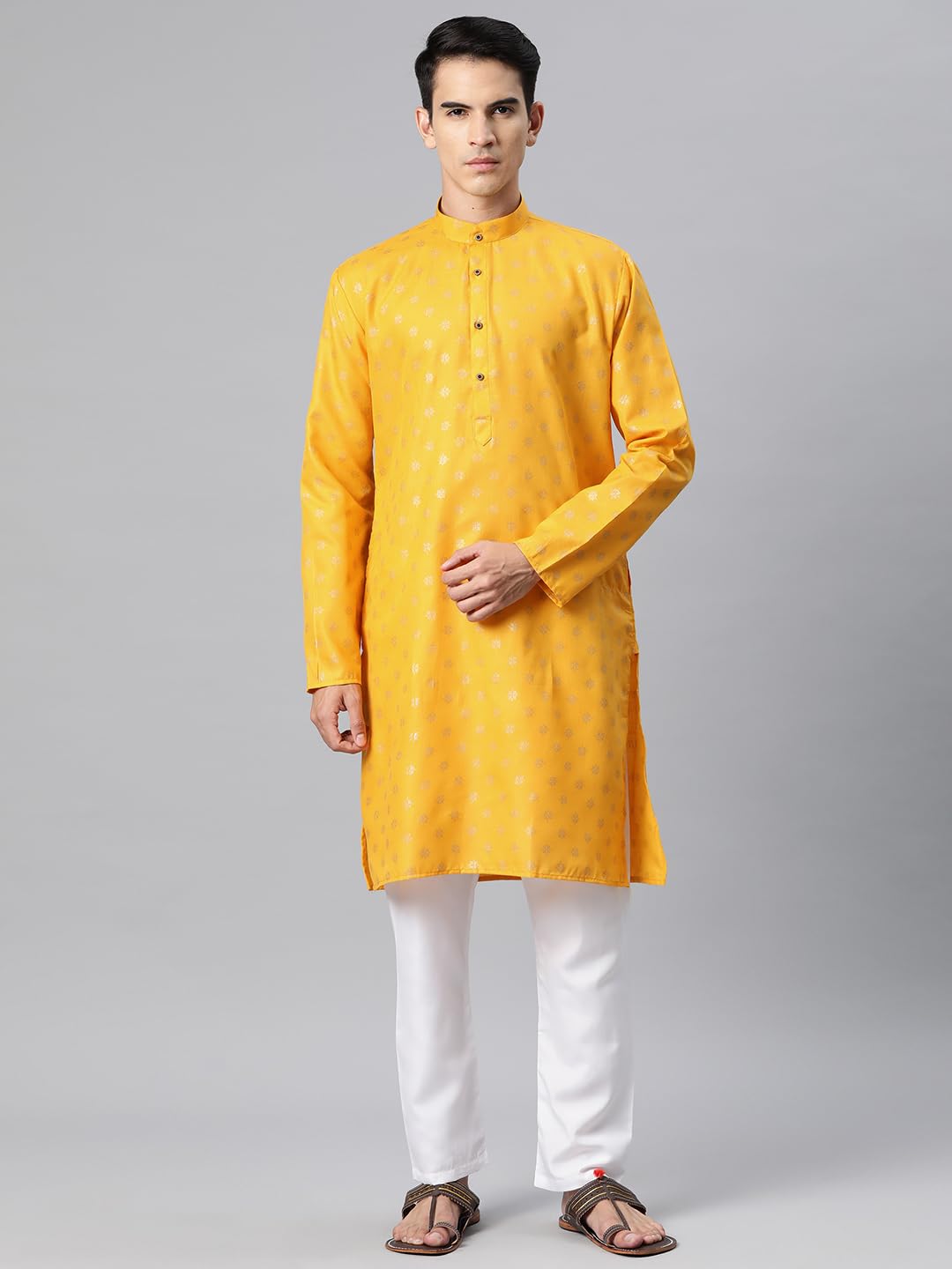 Luxrio Kurta for Men Cotton Blend Printed Regular Fit