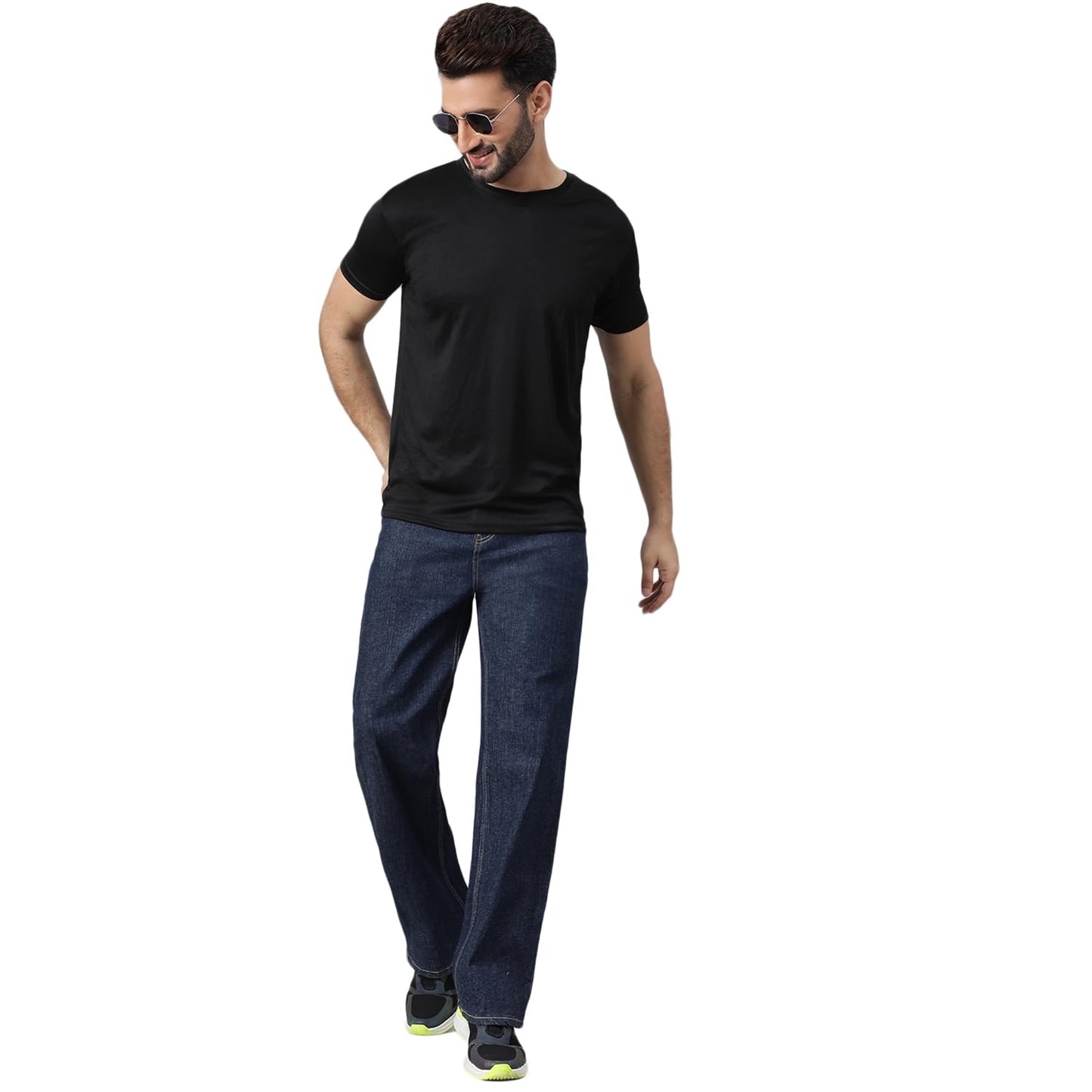KOTTY Men’s Relaxed Fit Straight-Leg Jeans