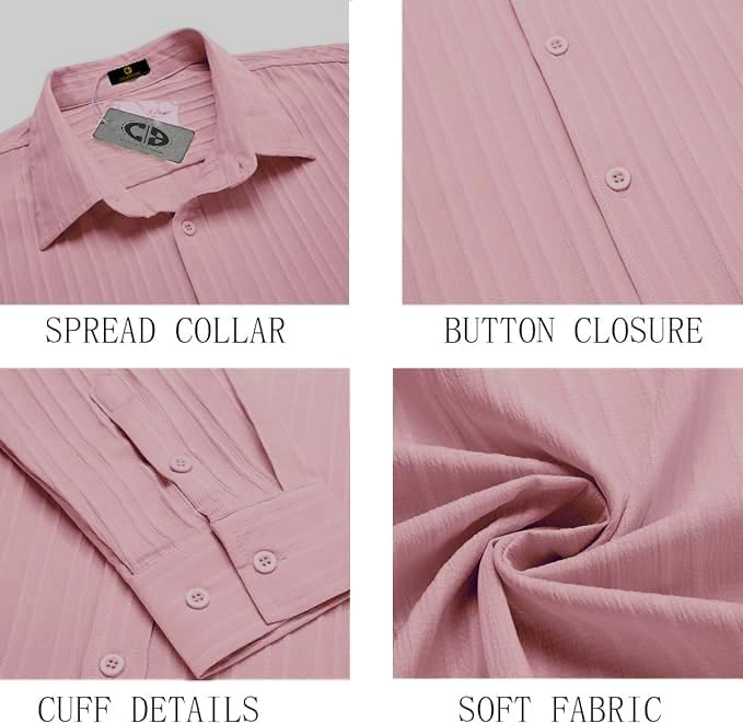 KEMLA Men's Casual Button Down Shirts Long Sleeve