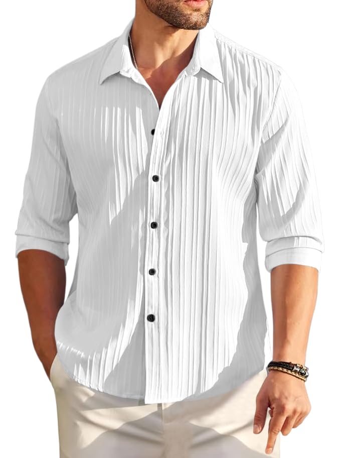 ROYALSCOUT Men's Cotton Blend Full Sleeve Short Kurta
