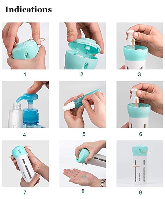 4-in-1 Refillable Travel Bottle Dispenser – Leakproof