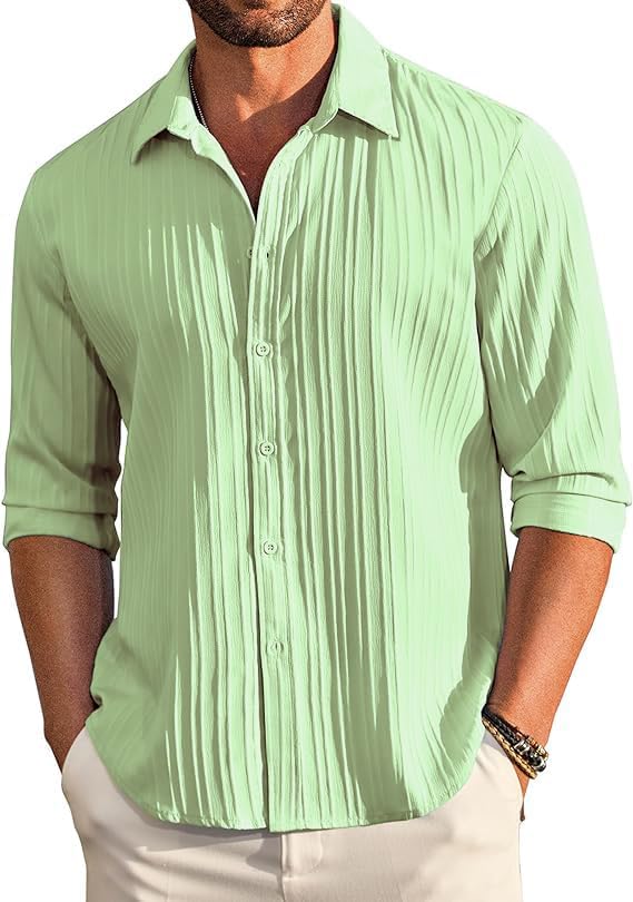 KEMLA Men's Casual Button Down Shirts Long Sleeve