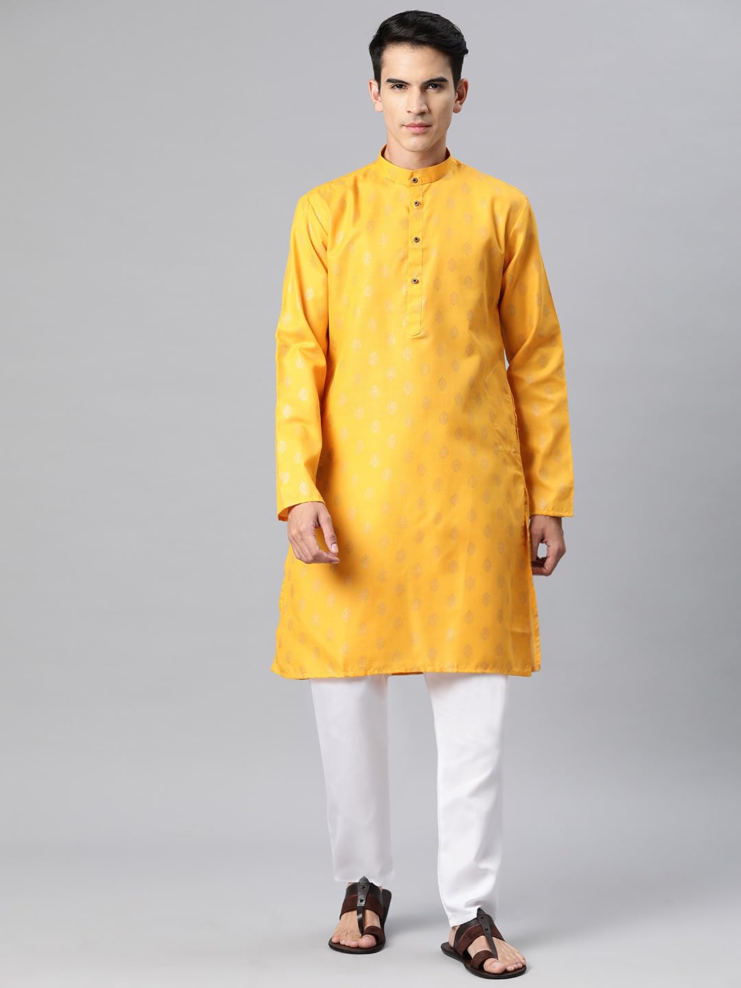 Luxrio Kurta for Men Cotton Blend Printed Regular Fit