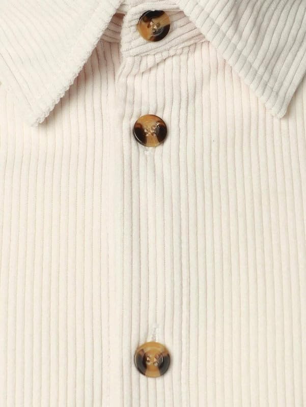 MiraMichi Corduroy Men's Full Sleeve Casual Striped