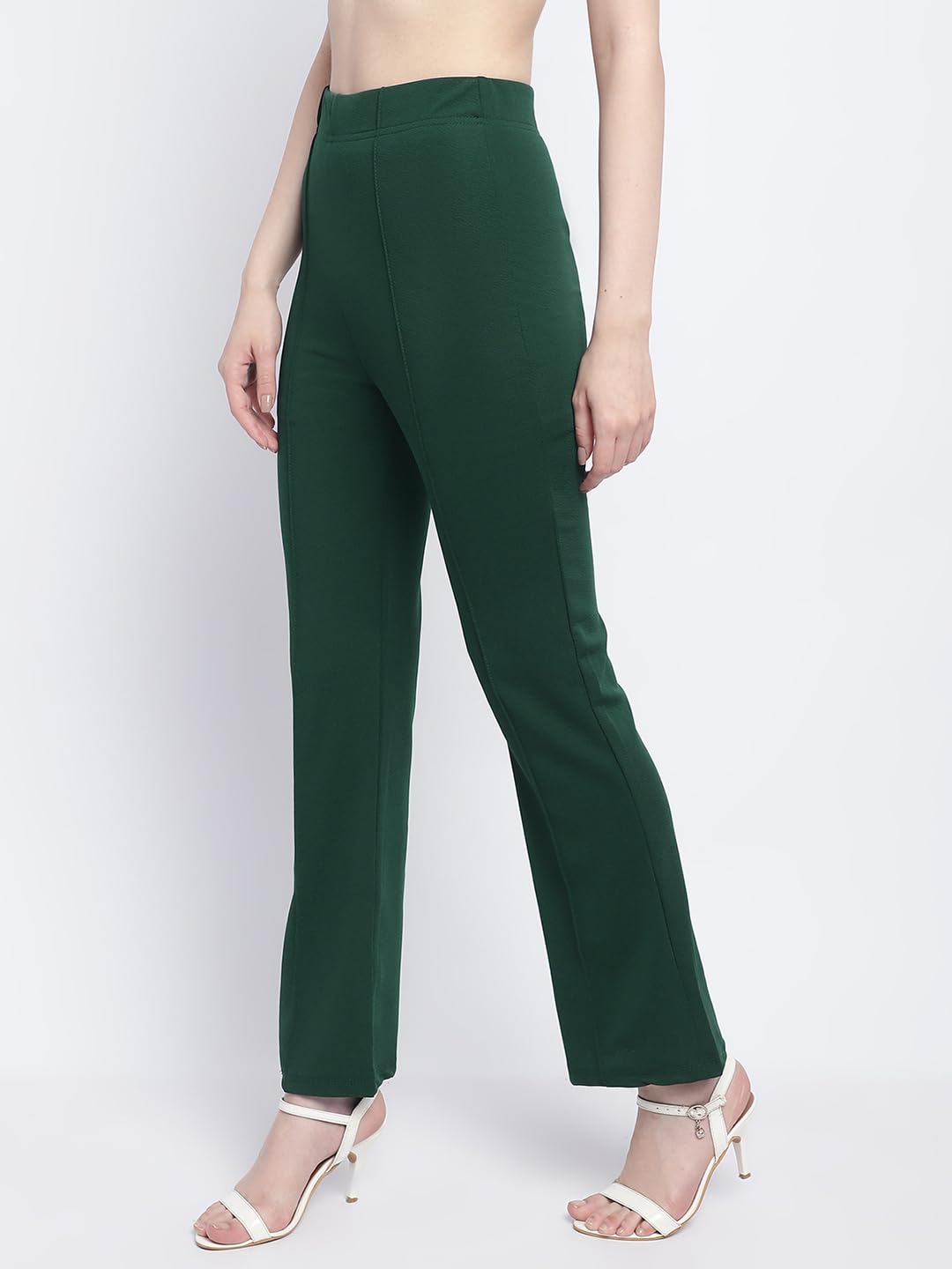 Jinax Women's Relaxed Fit Flat-Front Trousers, Elastic