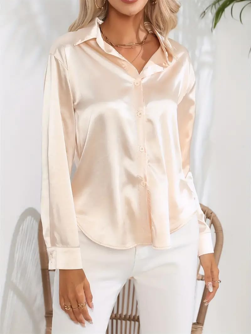 IndoPrimo Shirt for Women | Women Shirt | Shirt for Women | Full Sleeve Shirt for Women | Satin Shirt for Women | Western Shirt for Women Stylish | Shirt for Girls