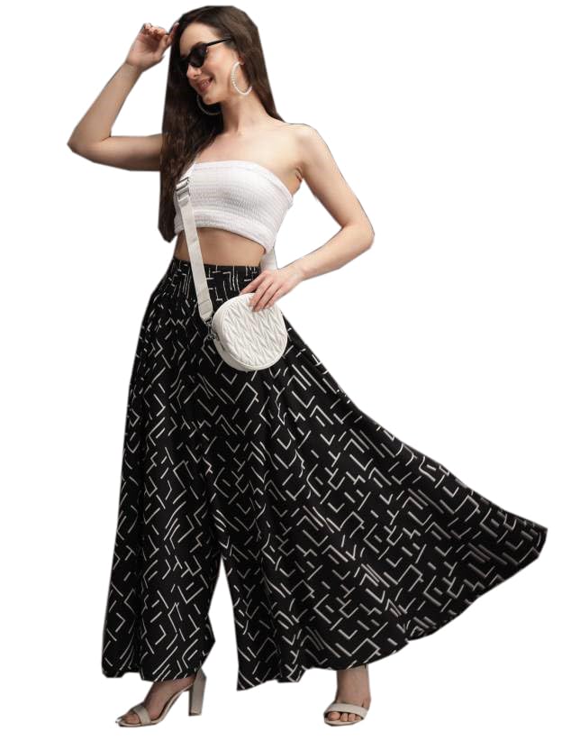 Women's Stylish High Waisted Wide-Straight-Leg Pants