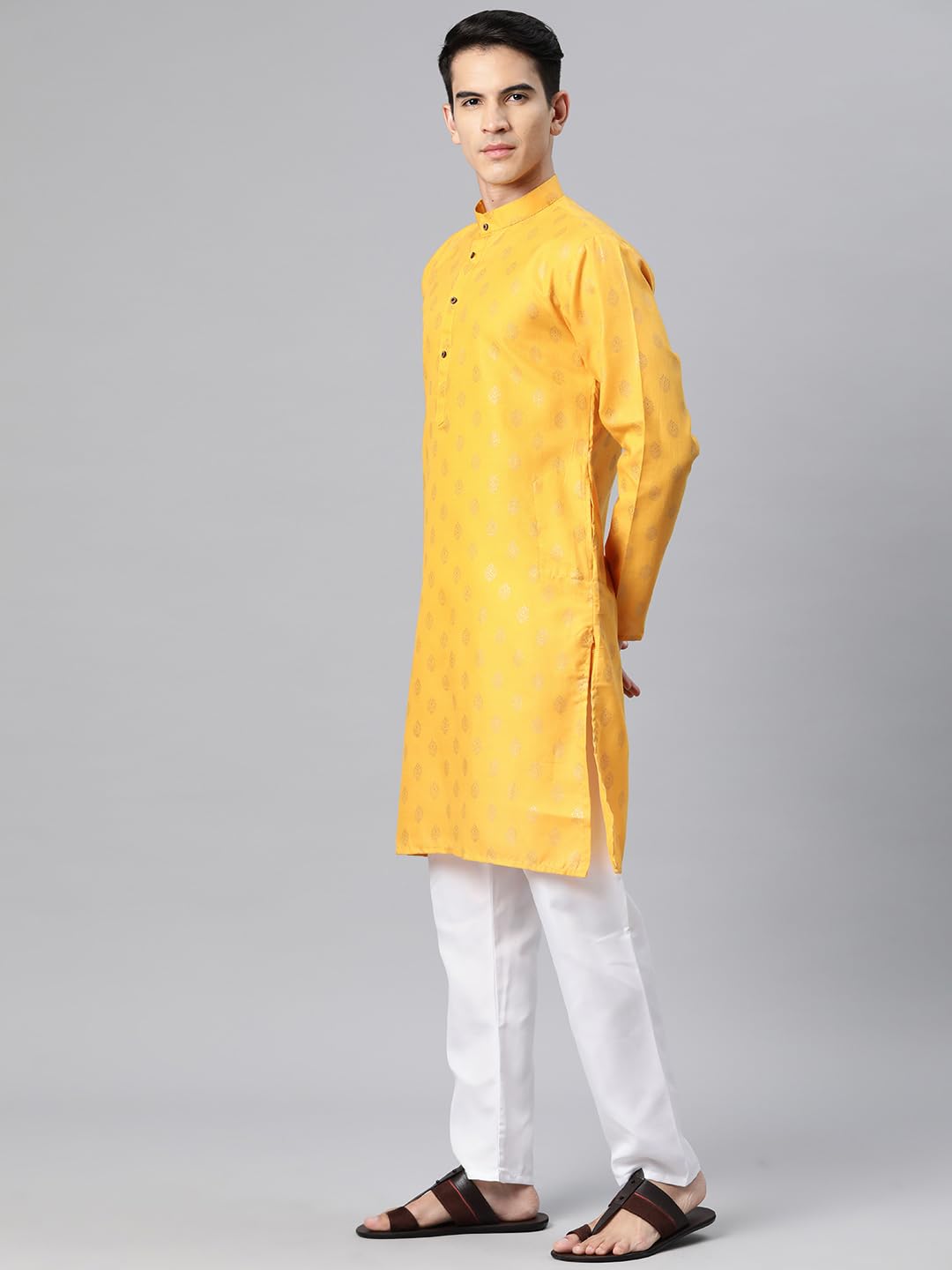 Luxrio Kurta for Men Cotton Blend Printed Regular Fit