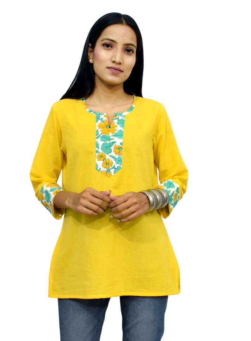 JAIPUR HAND BLOCK Women's Cotton Top |Tunic