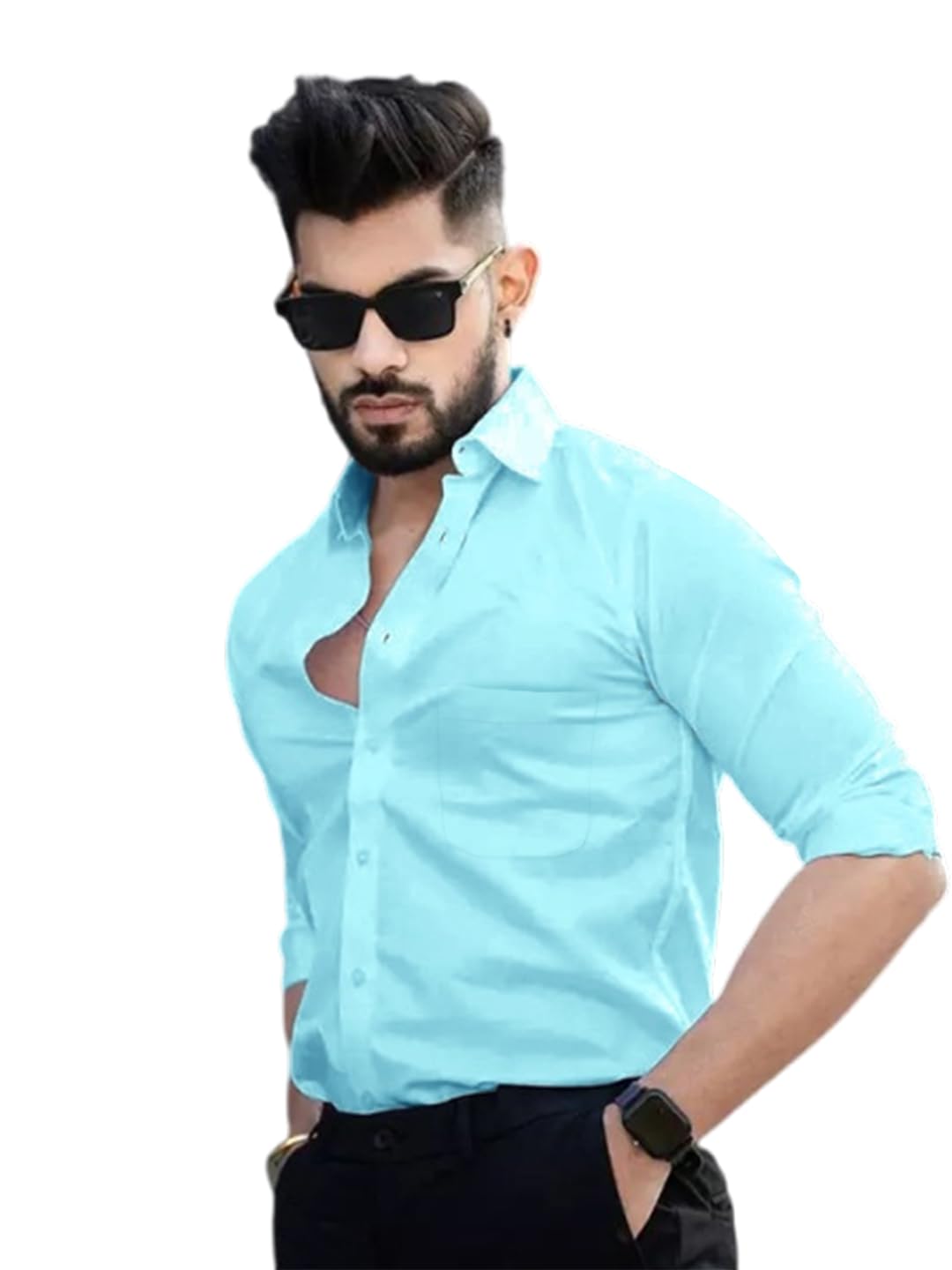 Pinkmint Cotton Spread Collar Long Sleeve Shirt