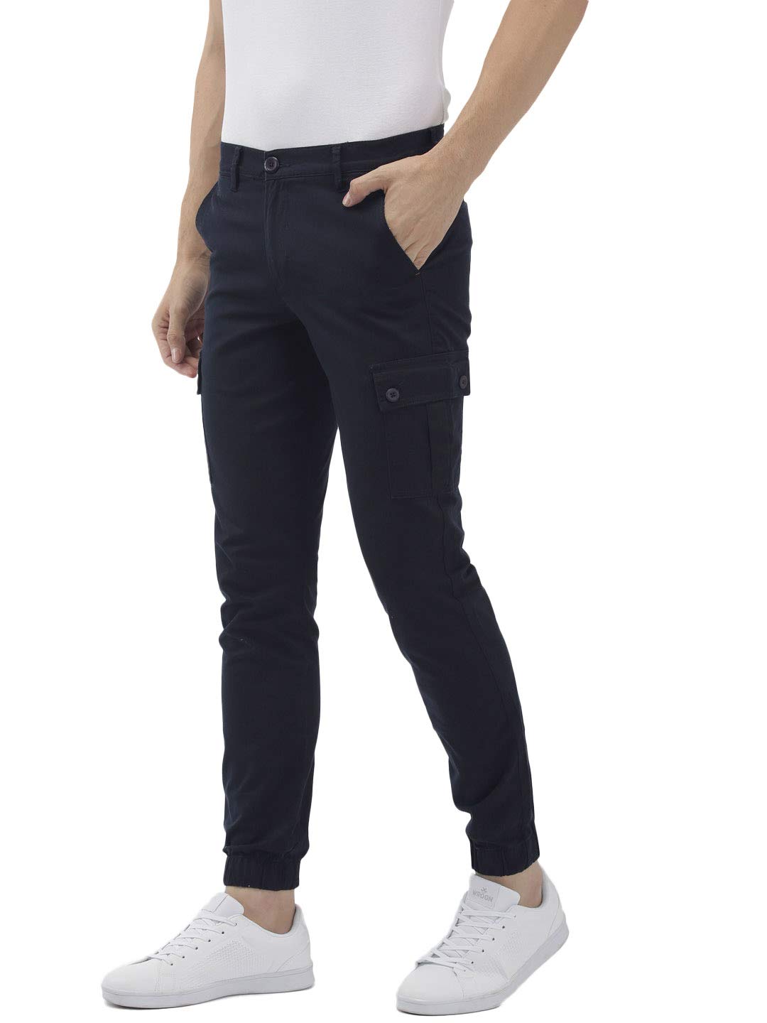The Indian Garage Co Men's Slim Fit Mid Rise Cargo Pant