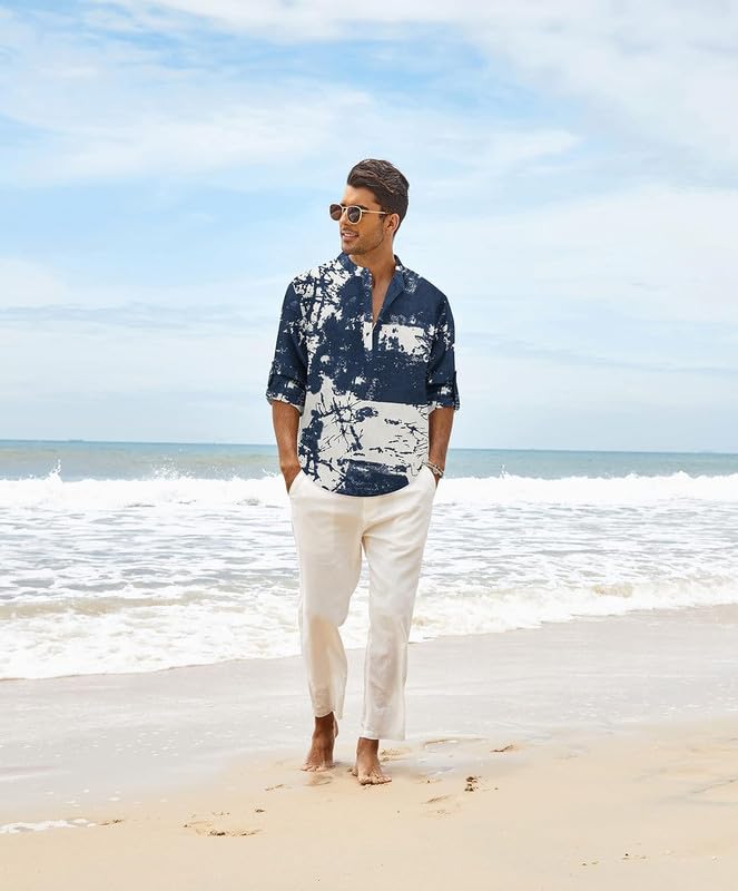 Bellstone Men's Cotton Blend Full Sleeve Printed