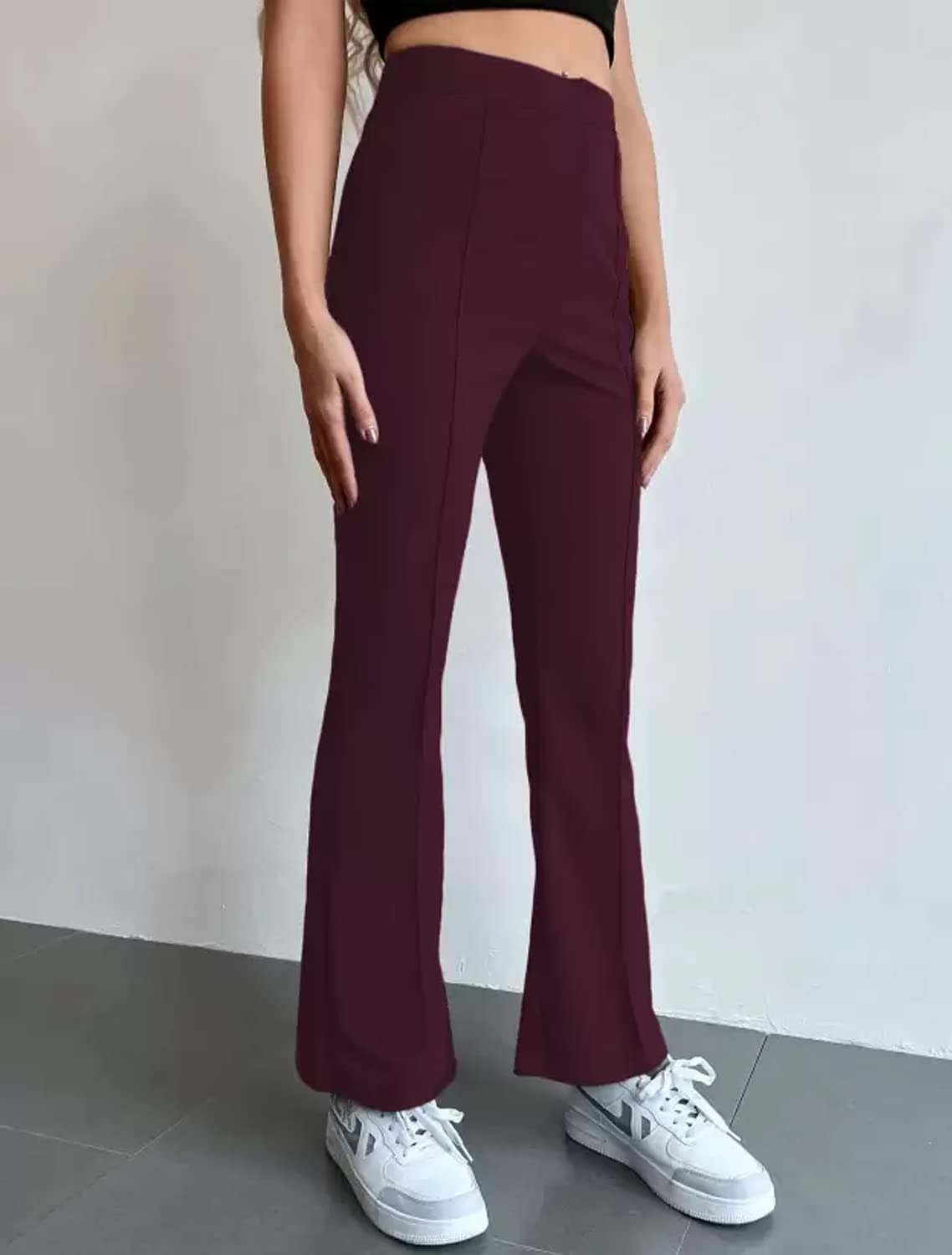 Jinax Women's Relaxed Fit Flat-Front Trousers, Elastic