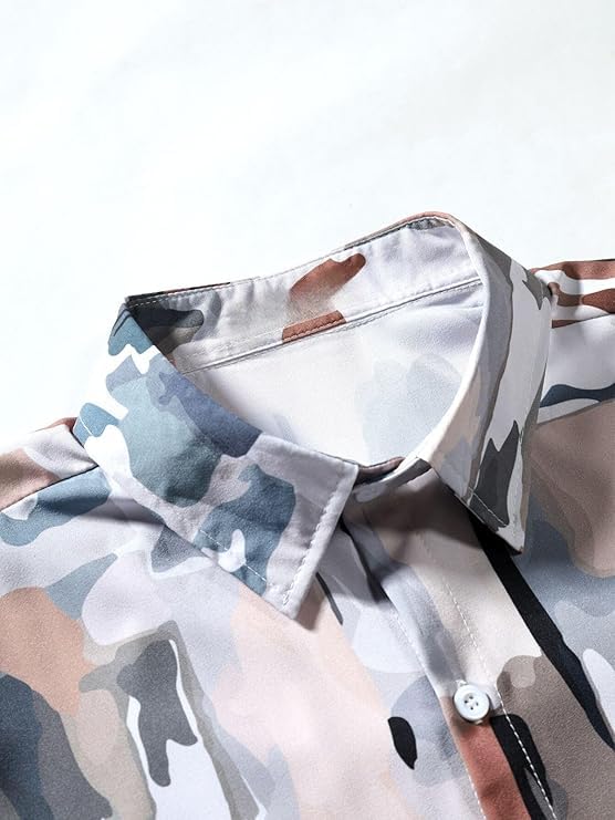 BASSIQ Fashion Mens Lycra Man Casual Shirt Regular Fit
