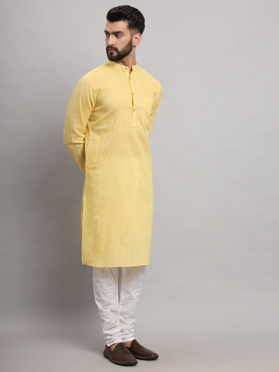 LATEST CHIKAN Men's Cotton Regular Textured