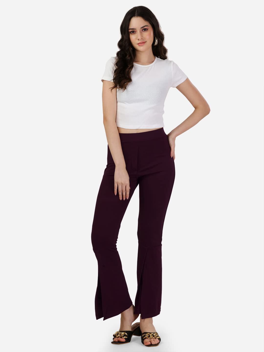 Mehrang Cotton Blend Parallel Trouser Pants Regular fit
