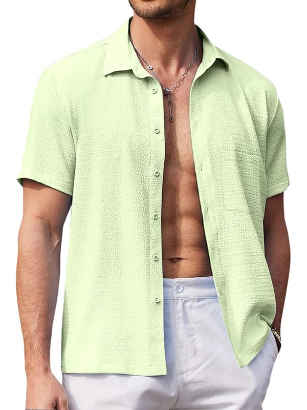Pinkmint Shirt for Men Stylish Popcorn Textured Shirt