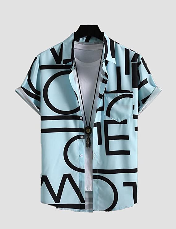 LookMark Men's Cotton Blend Printed Stitched