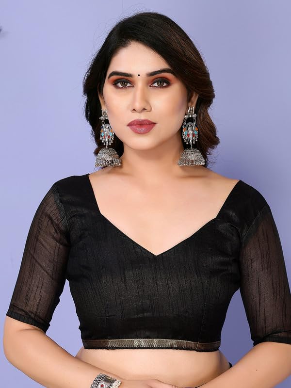 Women's Lace & Printed Chiffon Saree