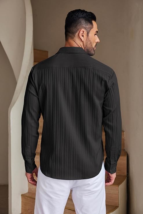 KEMLA Men's Casual Button Down Shirts Long Sleeve