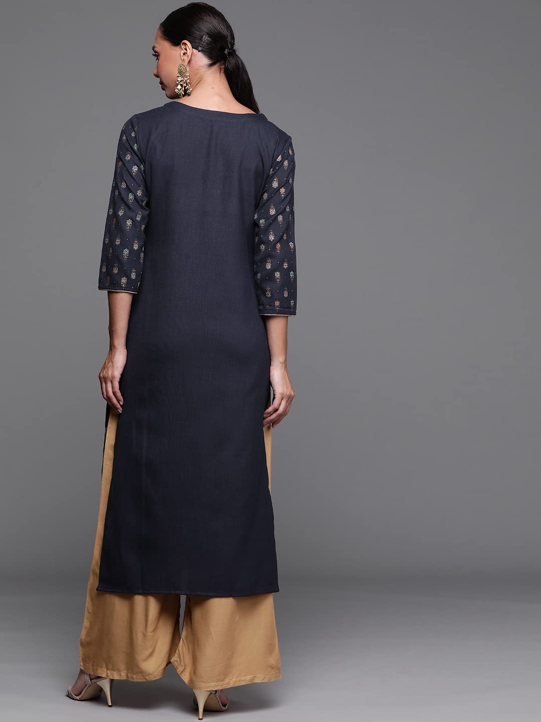 INDO ERA Women's Cotton Straight Fit Straight Kurta
